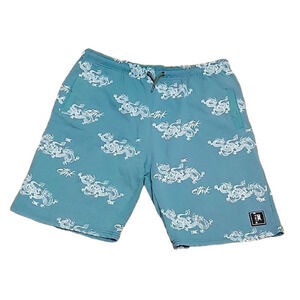 Dragon‎ Print Shorts Front & Back Pockets Summer Beachy Vacation Festival - 2XL